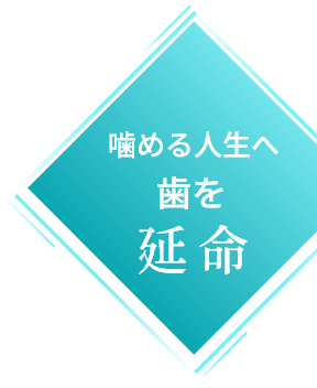 噛める人生へ歯を延命